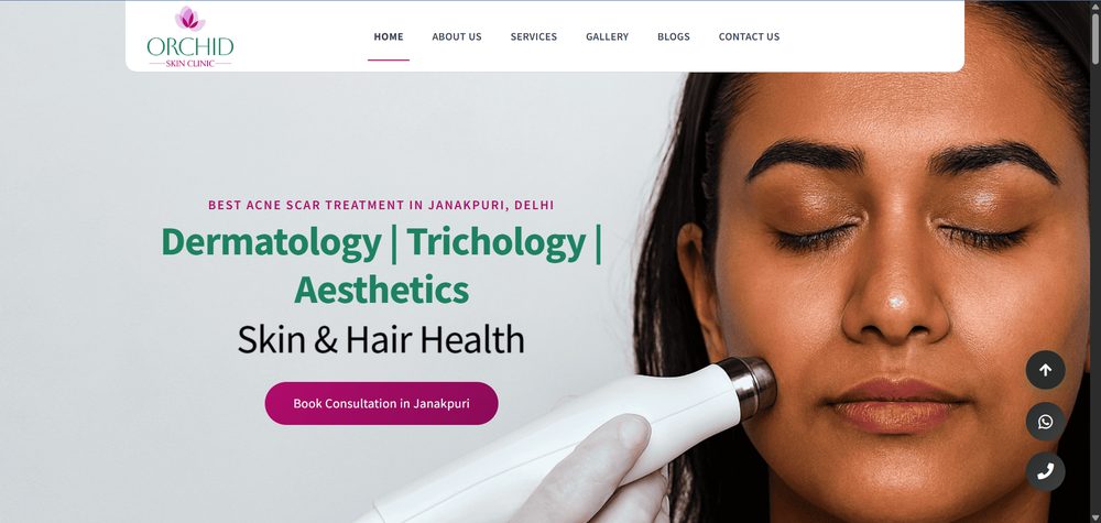 Orchid Skin Clinic website